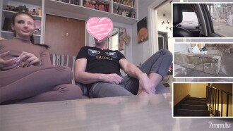 【2/24停播】當著老公的面被強暴...在她的眼前直接插入他的妻子並進行陰道射精，她的丈夫被蒙上眼睛並在地板上自慰。 [否] [個人拍攝]