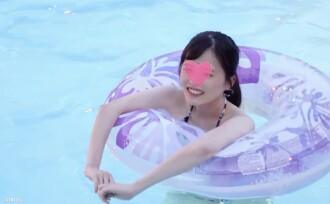 Overwhelming beautiful girl JD Yuka and private Gonzo in the night pool ❤️ A transparent face with glasses removed ❤️ Limited release [2980pt → 1980pt] Purchase privilege available