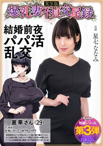 Le record d'infidélité d'une femme à forte poitrine : orgie de Sugar Daddy à la veille de son mariage, version live-action, Nanami Hoshizana