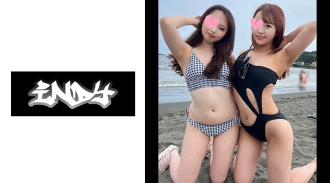 [Penggambaran peribadi] Gonzo dengan pakaian renang pasangan cantik yang berjaya menangkap di pulau itu * Kebocoran video Gachireal creampie 3P