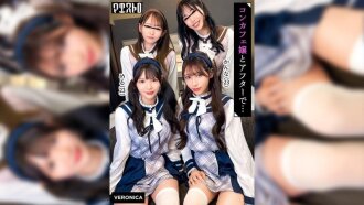 一场狂野的群交派对，四位造型惊艳的女仆咖啡厅女孩倾情出演！这四位女王拥有令人垂涎的美貌、傲人的胸部、修长的美腿和翘臀——她们应有尽有！让我们和她们一起举办一场狂欢派对吧！她们散发的浓烈荷尔蒙将令男人们窒息，引发一场狂野而疯狂的性爱盛宴！ [Kanna/Meru/Akiho/Meisa] Ver. Kanna & Meru